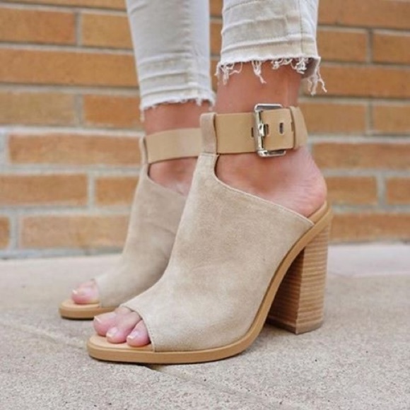 Marc Fisher Shoes - MARC FISHER LTD Vashi Light Natural Suede Sandals